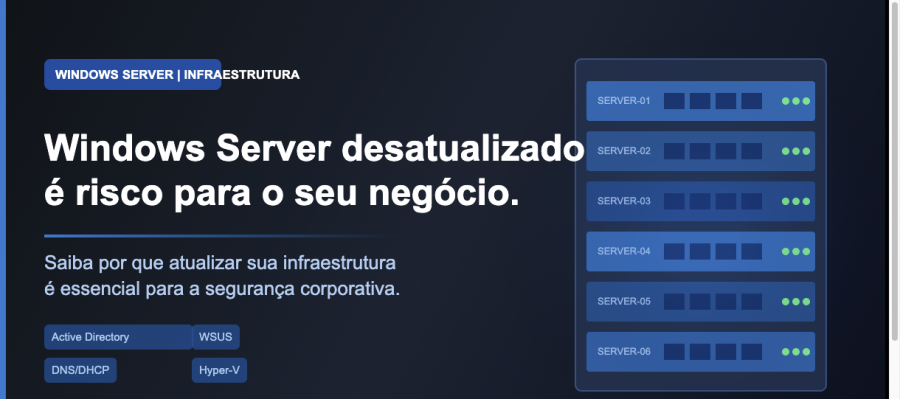 Windows Server desatualizado: os riscos que sua empresa não pode ignorar