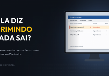 A impressora está online, o driver instalou, e nada sai: o método de diagnóstico que resolve em 15 minutos